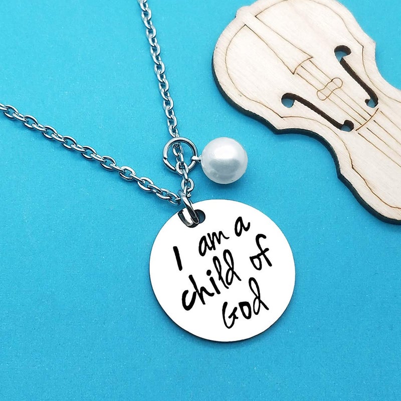 Xiahuyu Goddaughter Gifts for Women for I am a Child of God Necklace First Communion Gift Baptism Gifts for Godchild Religious Jewelry Goddaughter Necklace Gift - Image 4